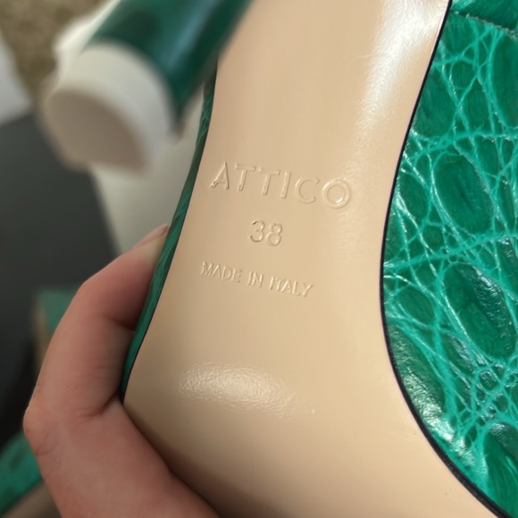 ATTICO green croc pumps - Picture 4 of 7